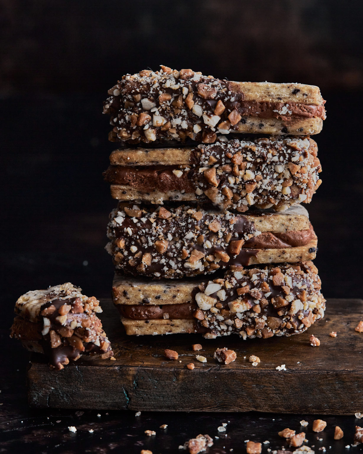 Coffee Chocolate Hazelnut Sandwich Cookies - Salt And Serenity