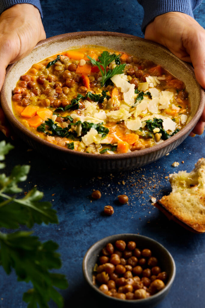 Lentil and Root Vegetable Power Soup is a big hug in a bowl.
