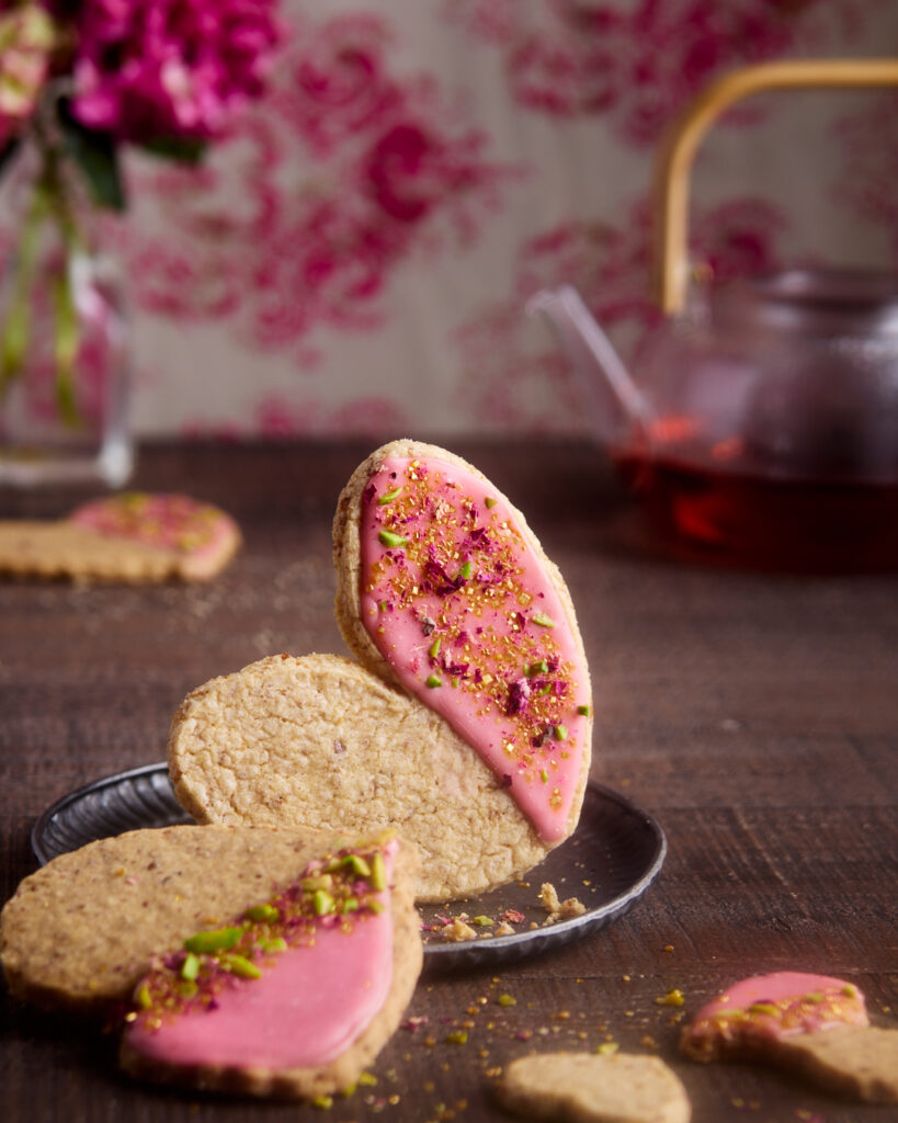 Pomegranate Glazed Pretzel Shortbread Cookies are the perfect way to show your love. 
